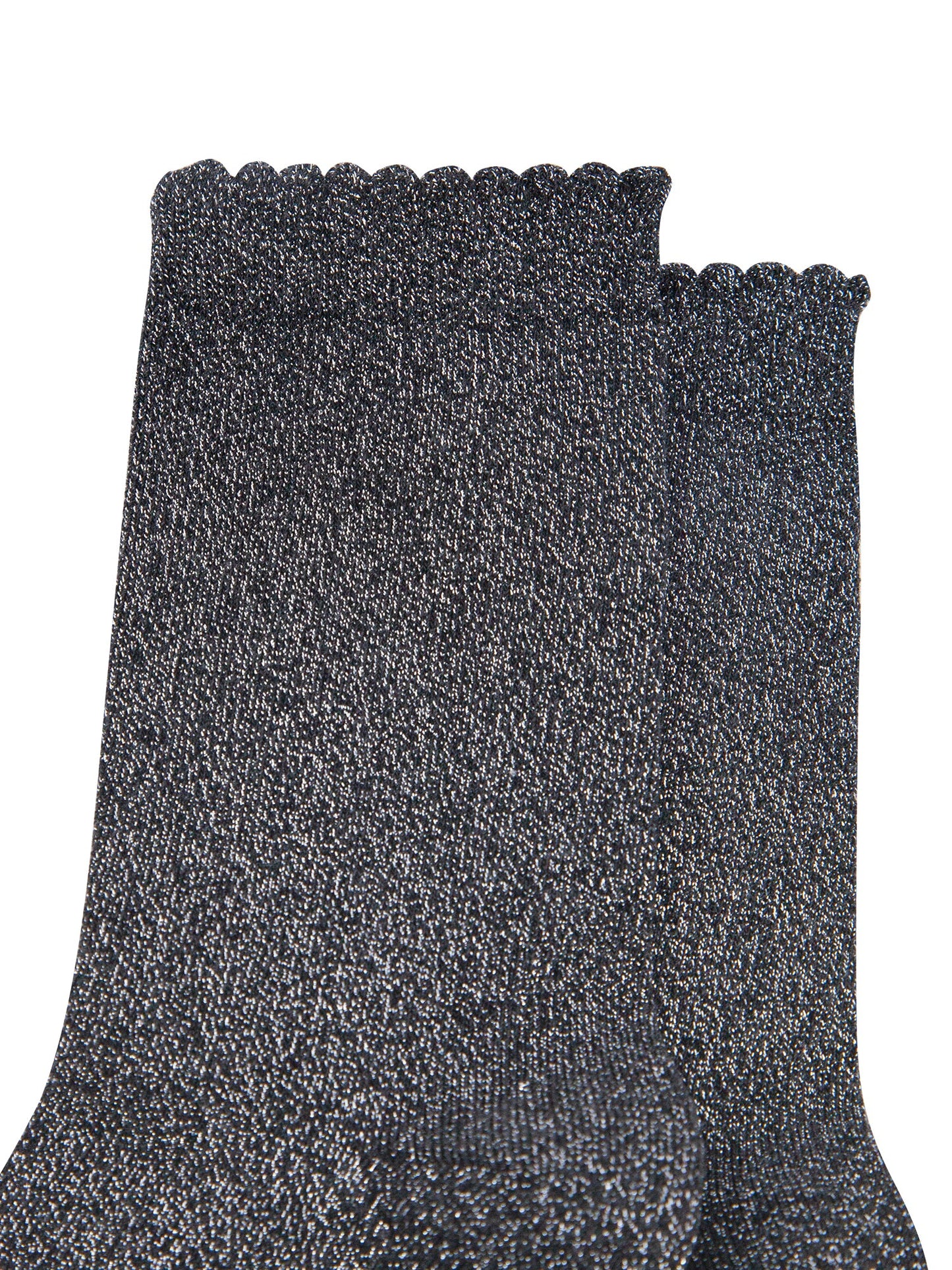 Plain-Combed-Cotton-Glitter-Socks-in-Dark-Grey-Closeup