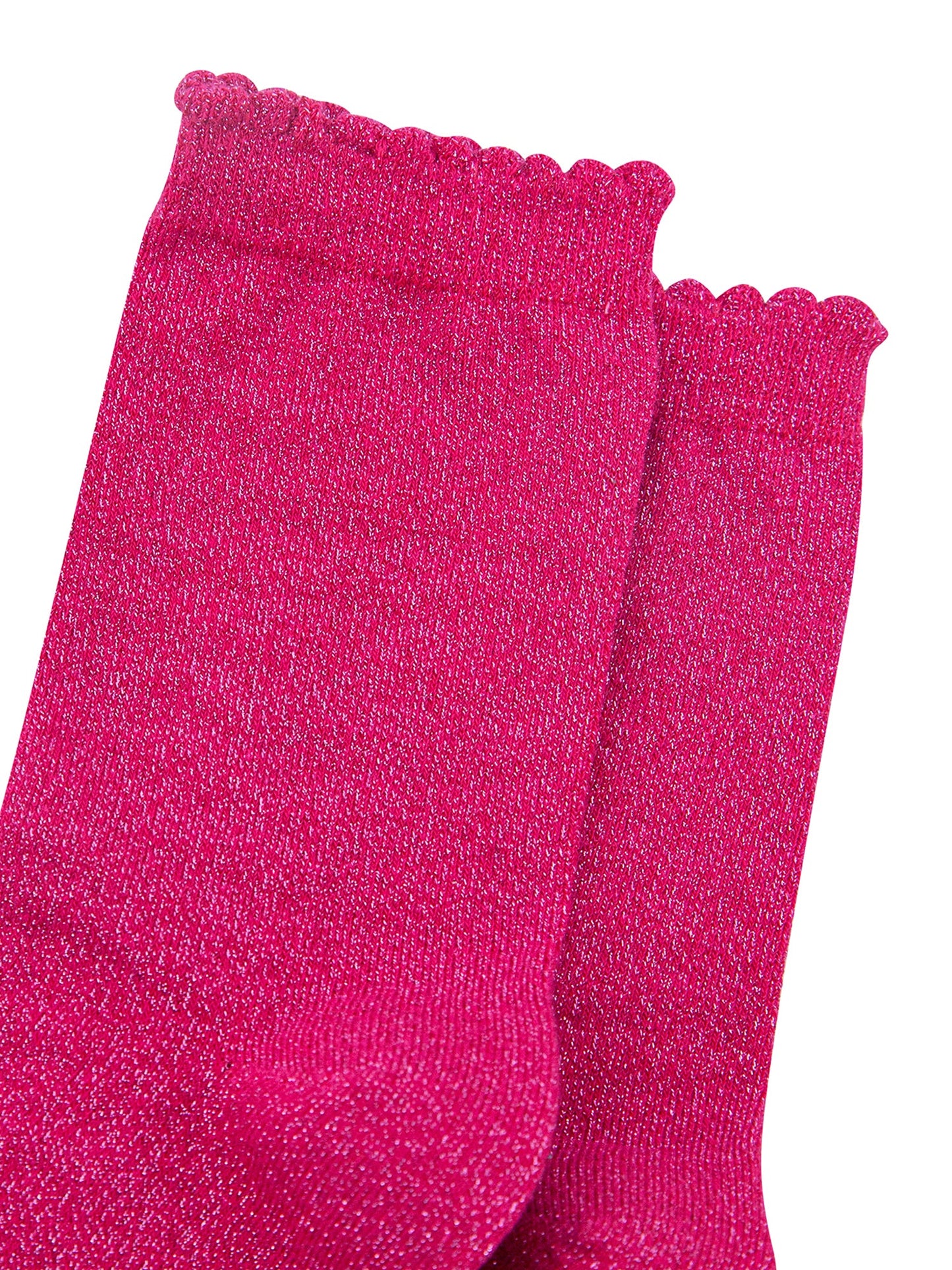 Plain-Combed-Cotton-Glitter-Socks-in-Fuchsia-Closeup