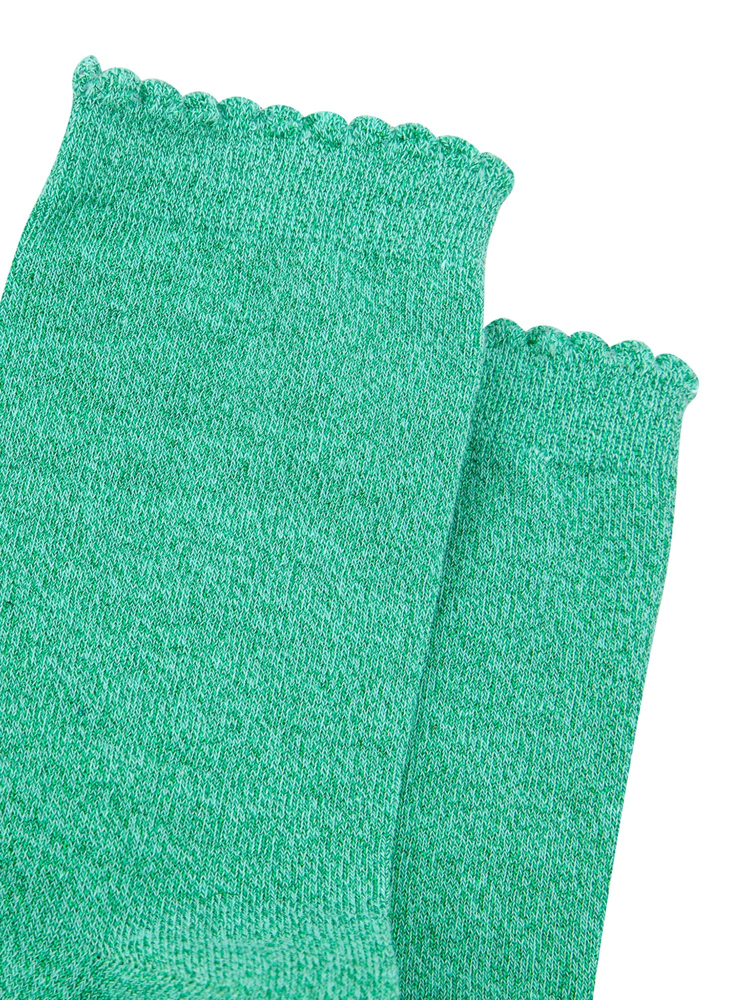 Plain-Combed-Cotton-Glitter-Socks-in-Jade-Green-Closeup