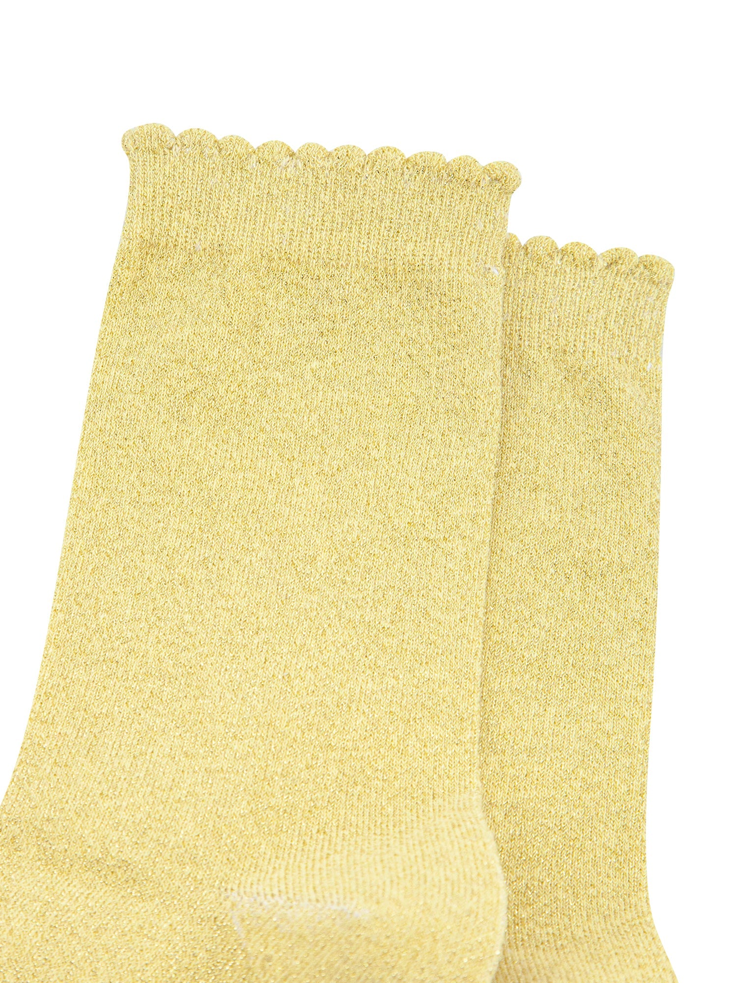 Plain-Combed-Cotton-Glitter-Socks-in-Lemon-Closeup