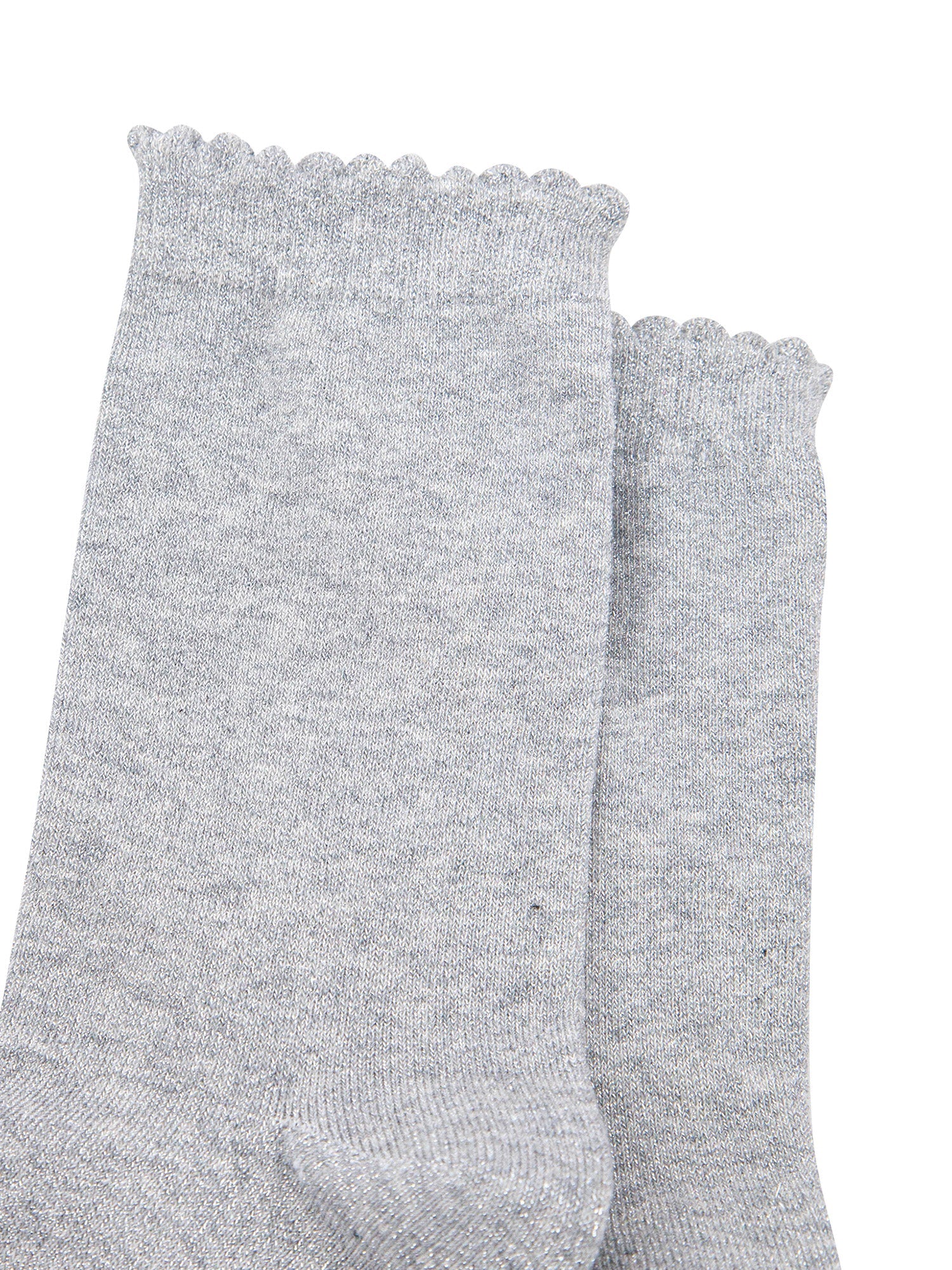 Plain-Combed-Cotton-Glitter-Socks-in-Light-Grey-Marl-Closeup