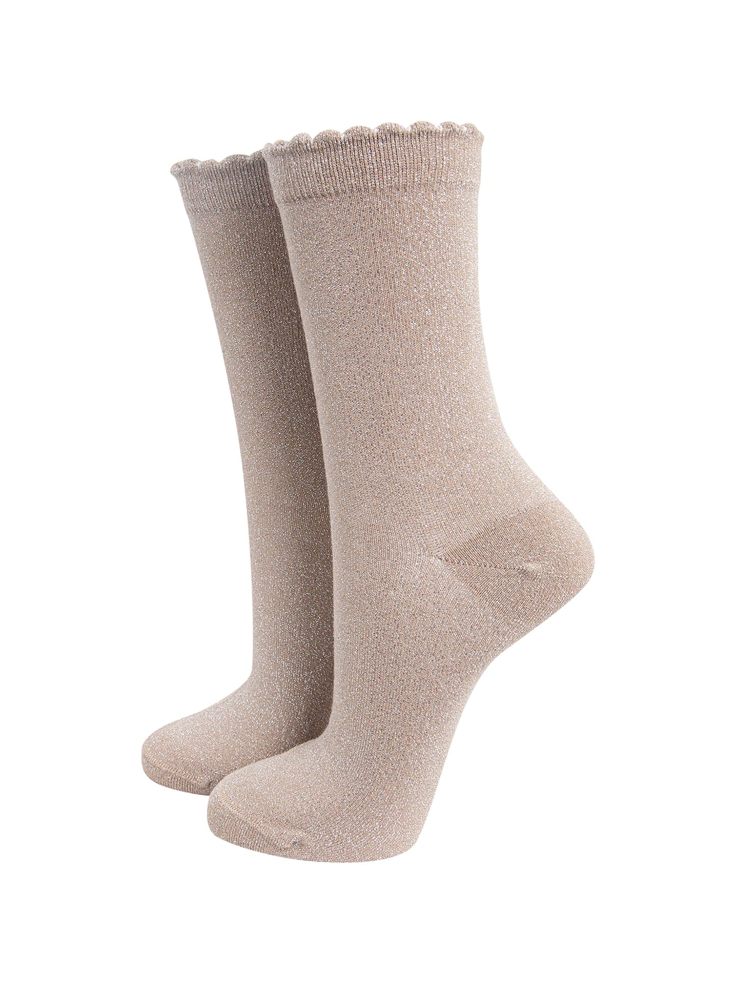 Plain-Combed-Cotton-Glitter-Socks-in-Medium-Beige-Mannequin