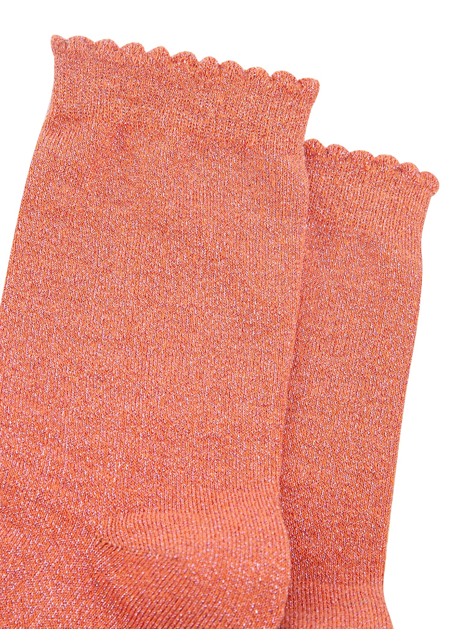 Plain-Combed-Cotton-Glitter-Socks-in-Peach-Closeup