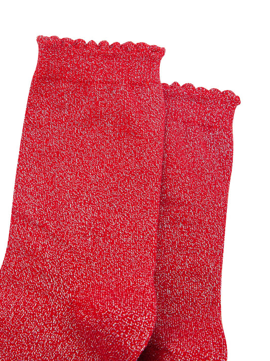 Plain-Combed-Cotton-Glitter-Socks-in-Red-Closeup
