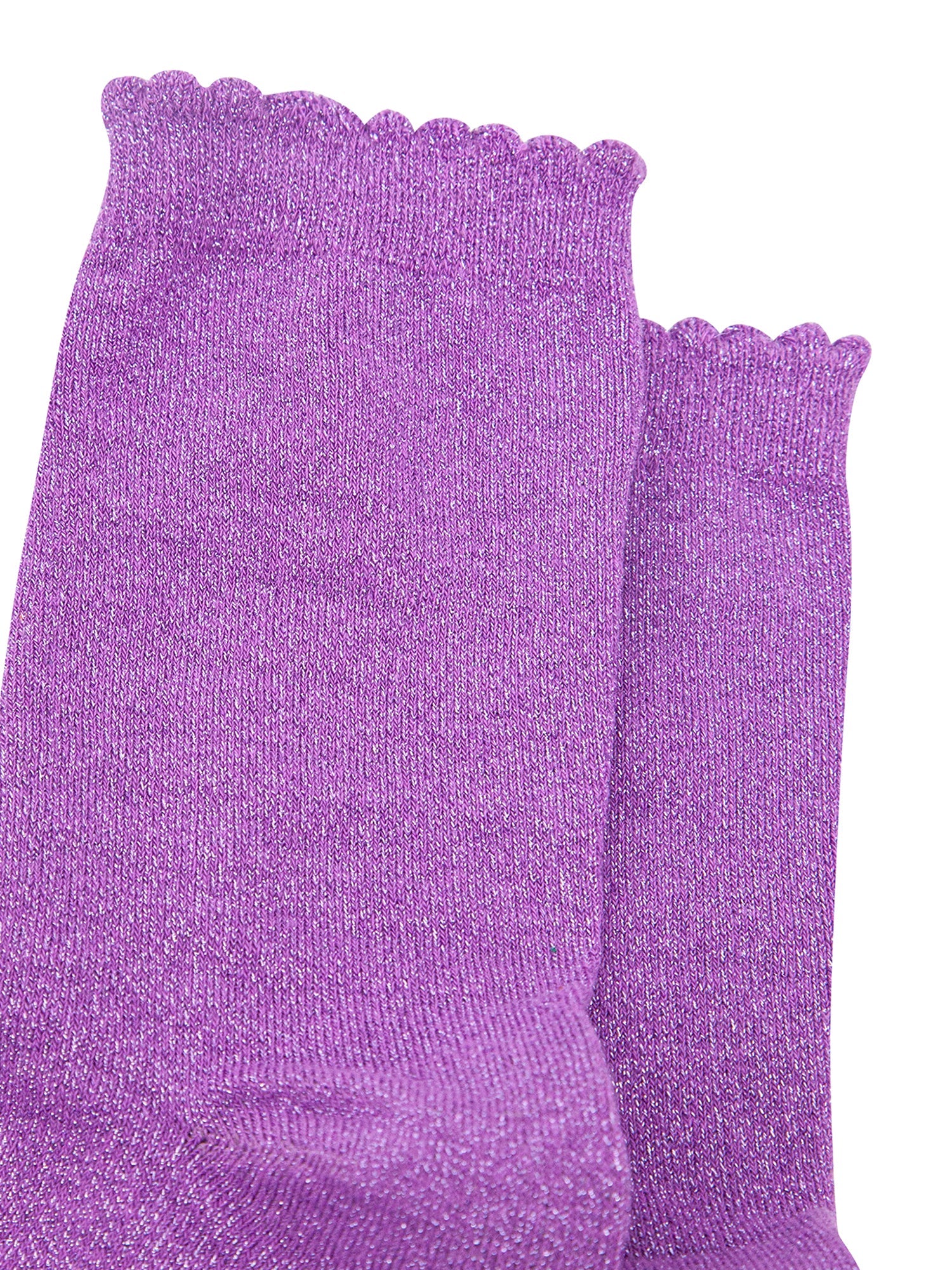 Plain-Combed-Cotton-Glitter-Socks-in-Violet-Closeup