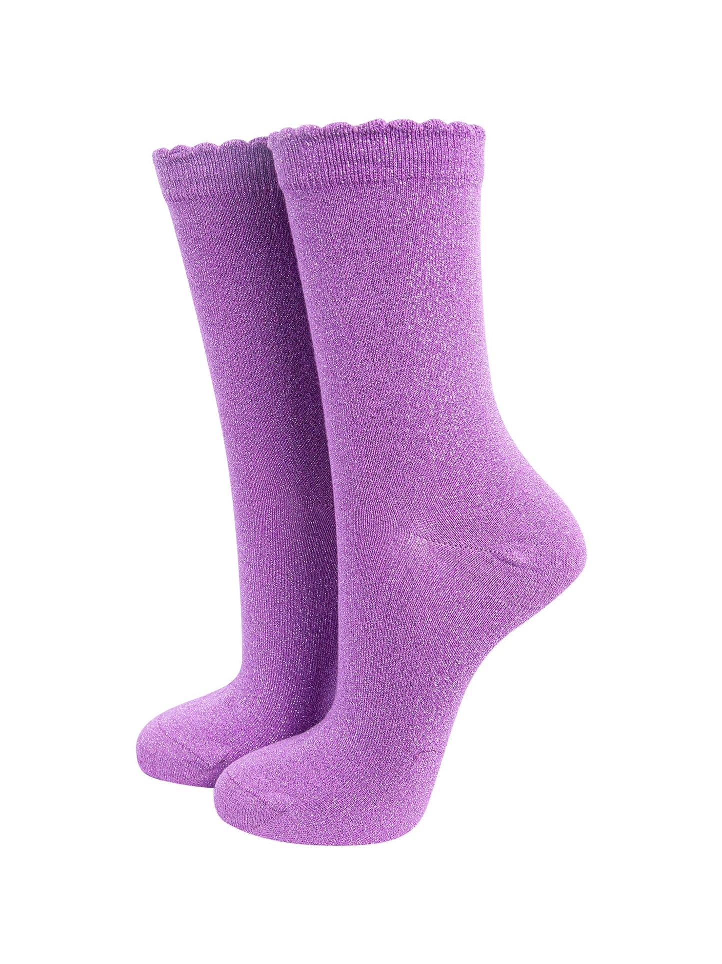 Plain-Combed-Cotton-Glitter-Socks-in-Violet-Mannequin