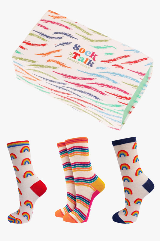 womens-socks-gift-box-cream-rainbow