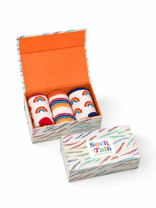 Rainbow Bamboo Socks Gift Set