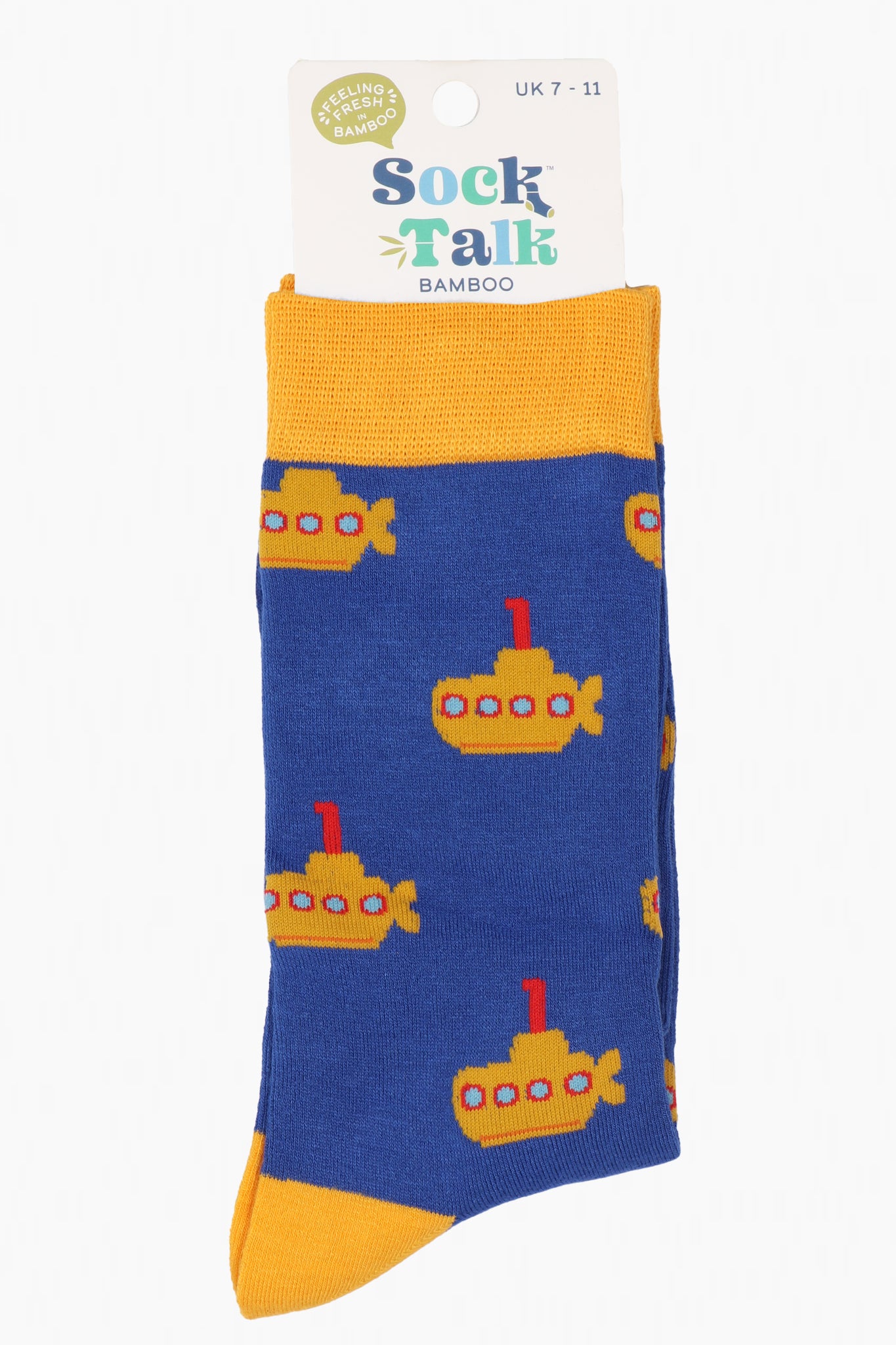 Mens Yellow Submarine Bamboo Novelty Socks