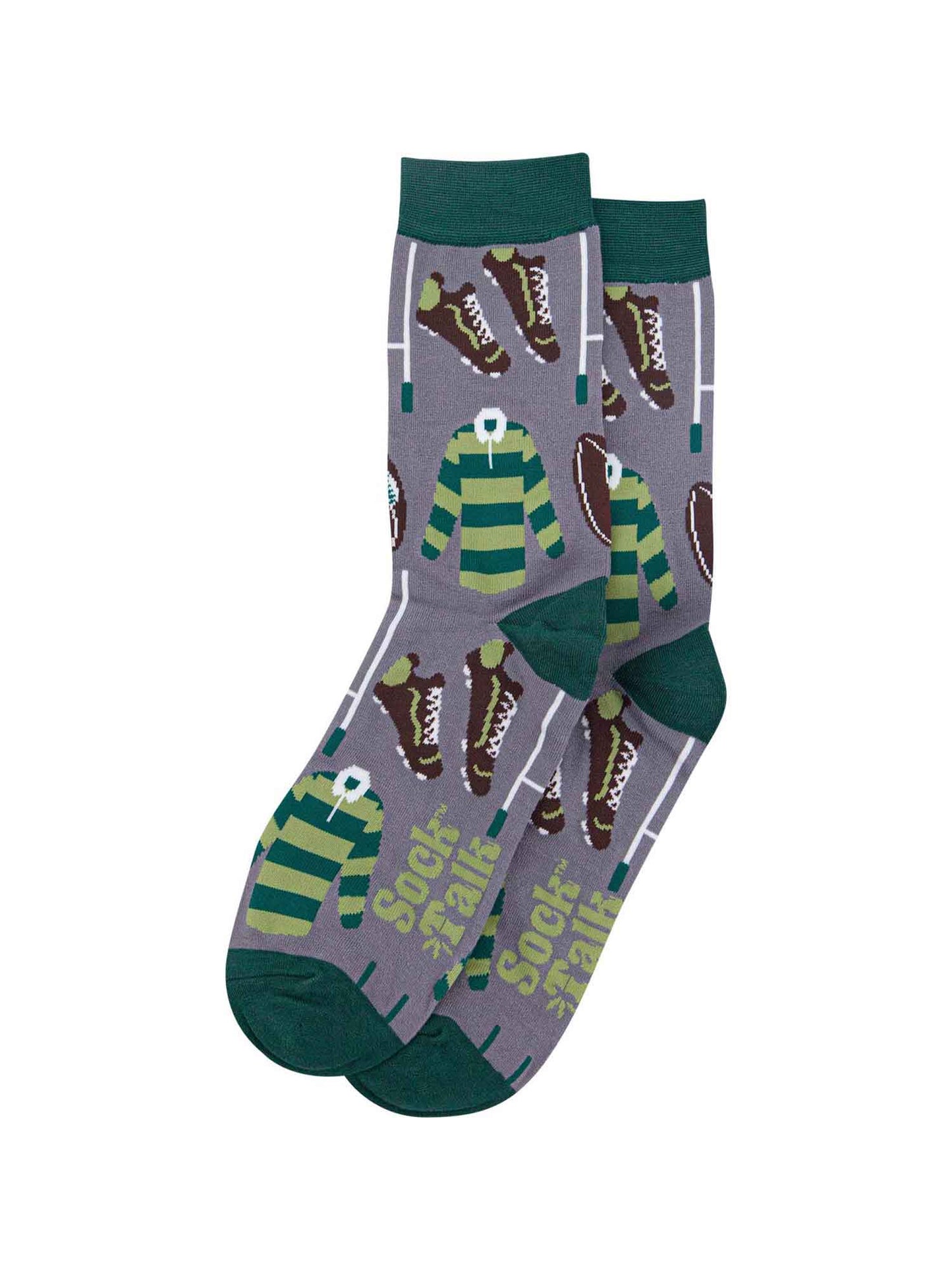 Rugby Bamboo Socks in Grey