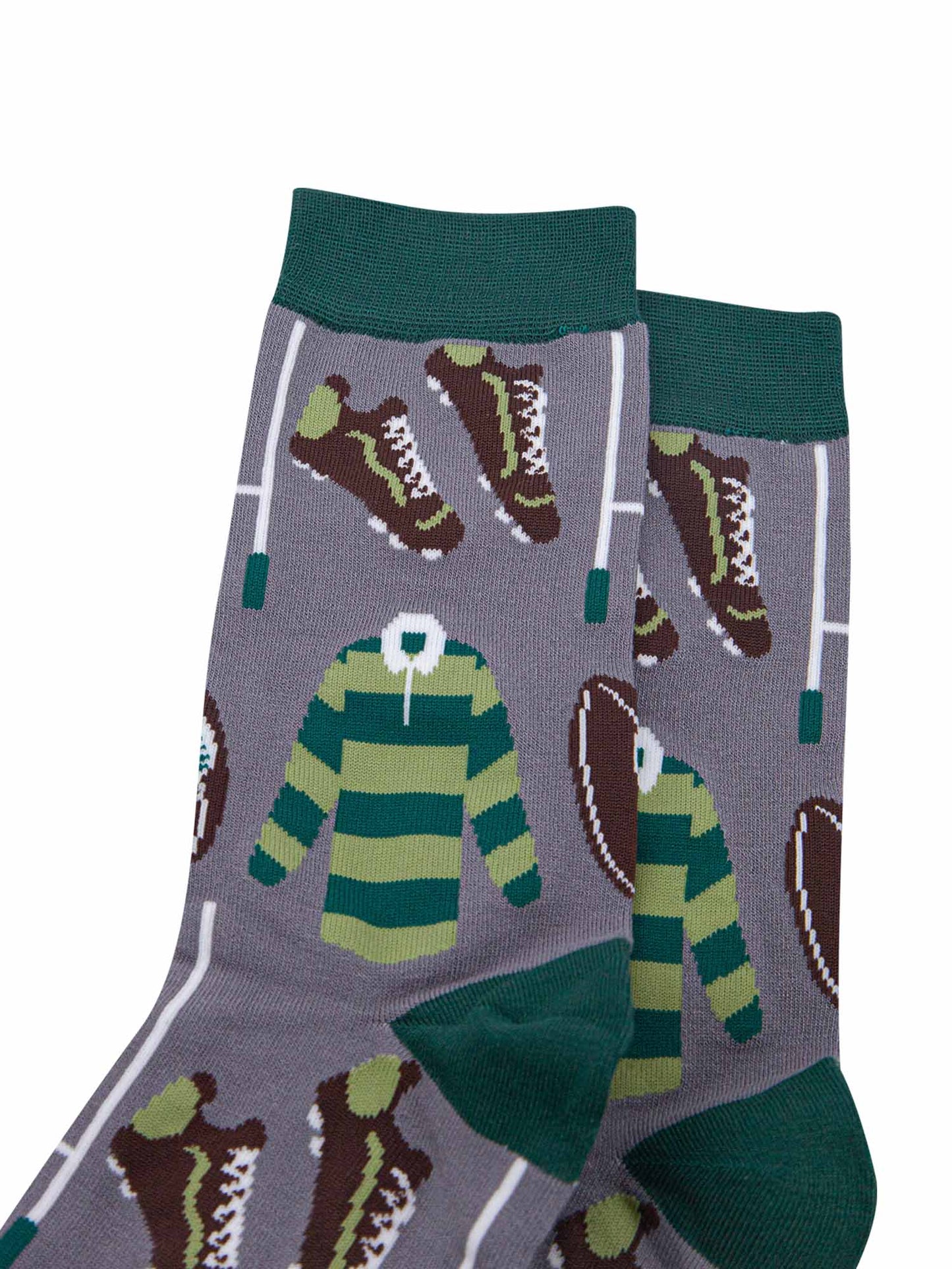 Rugby Bamboo Socks in Grey