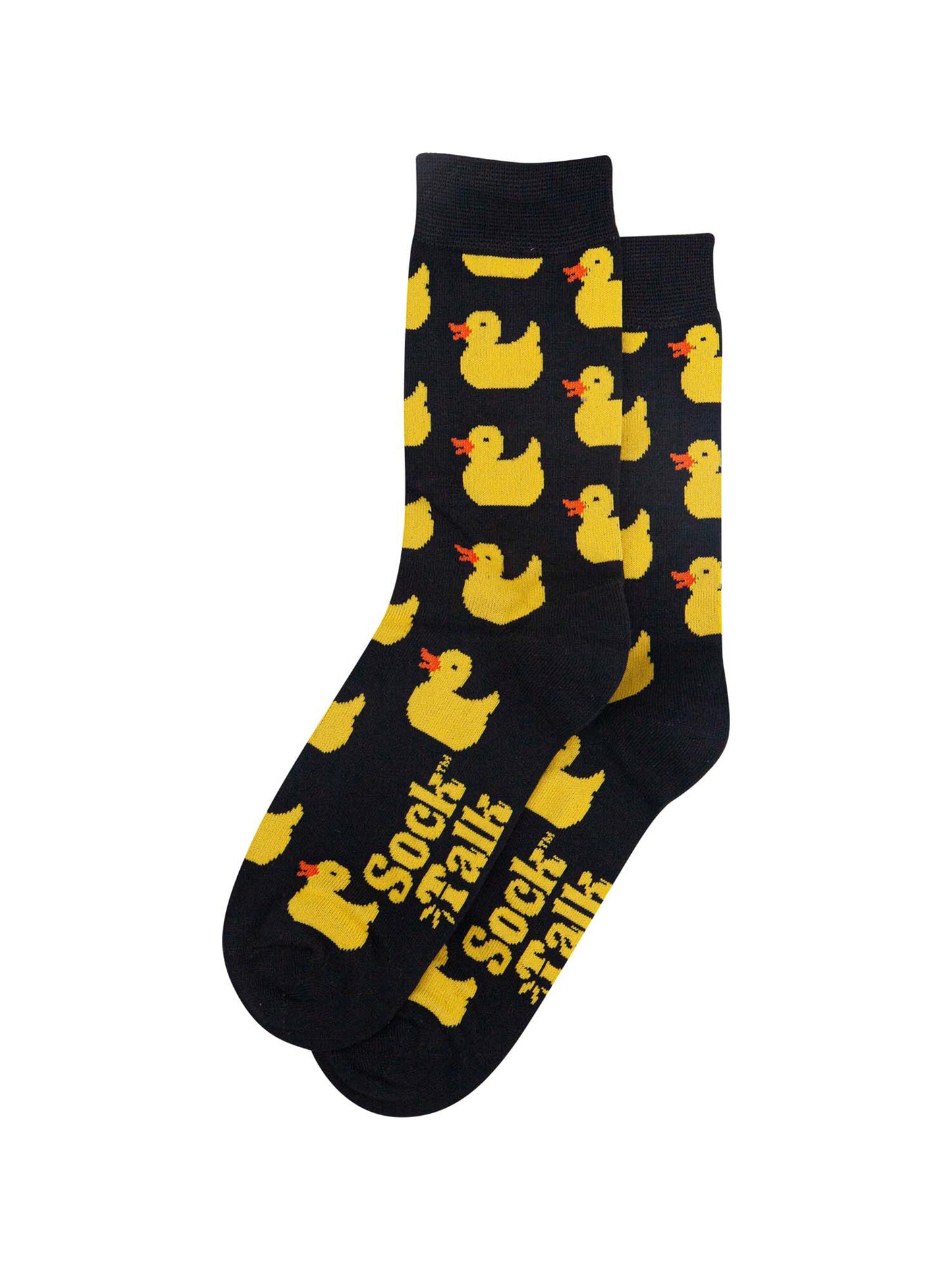mens-bamboo-socks-black-rubber-ducks-laying-flat
