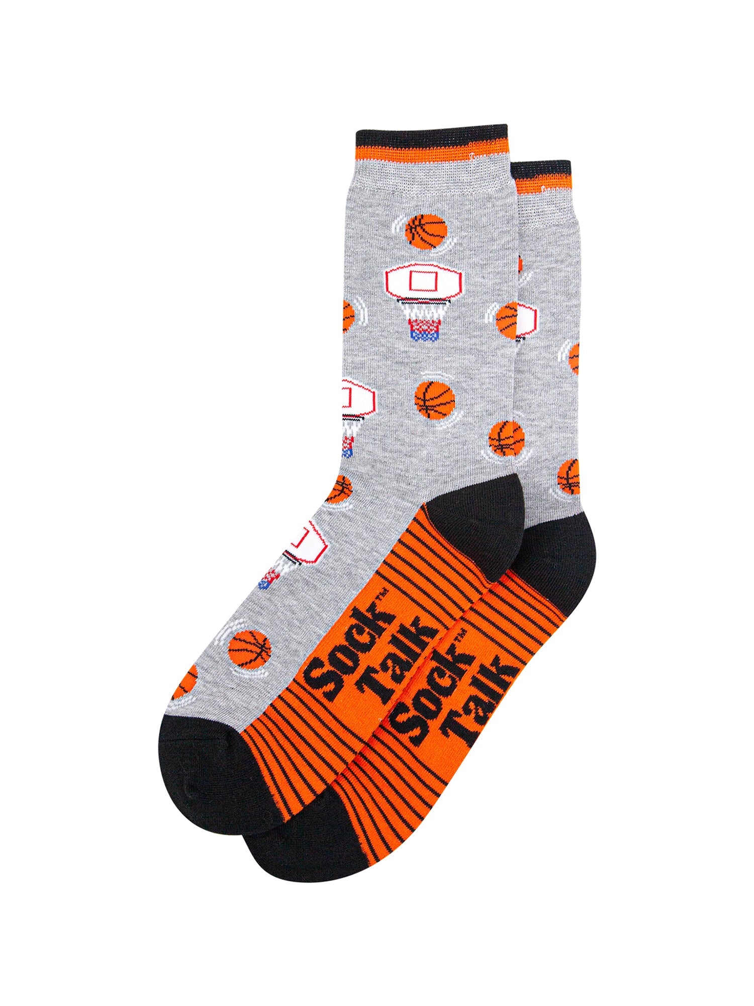 Basketball-Bamboo-Socks-in-Light-Grey-Lying-Flat