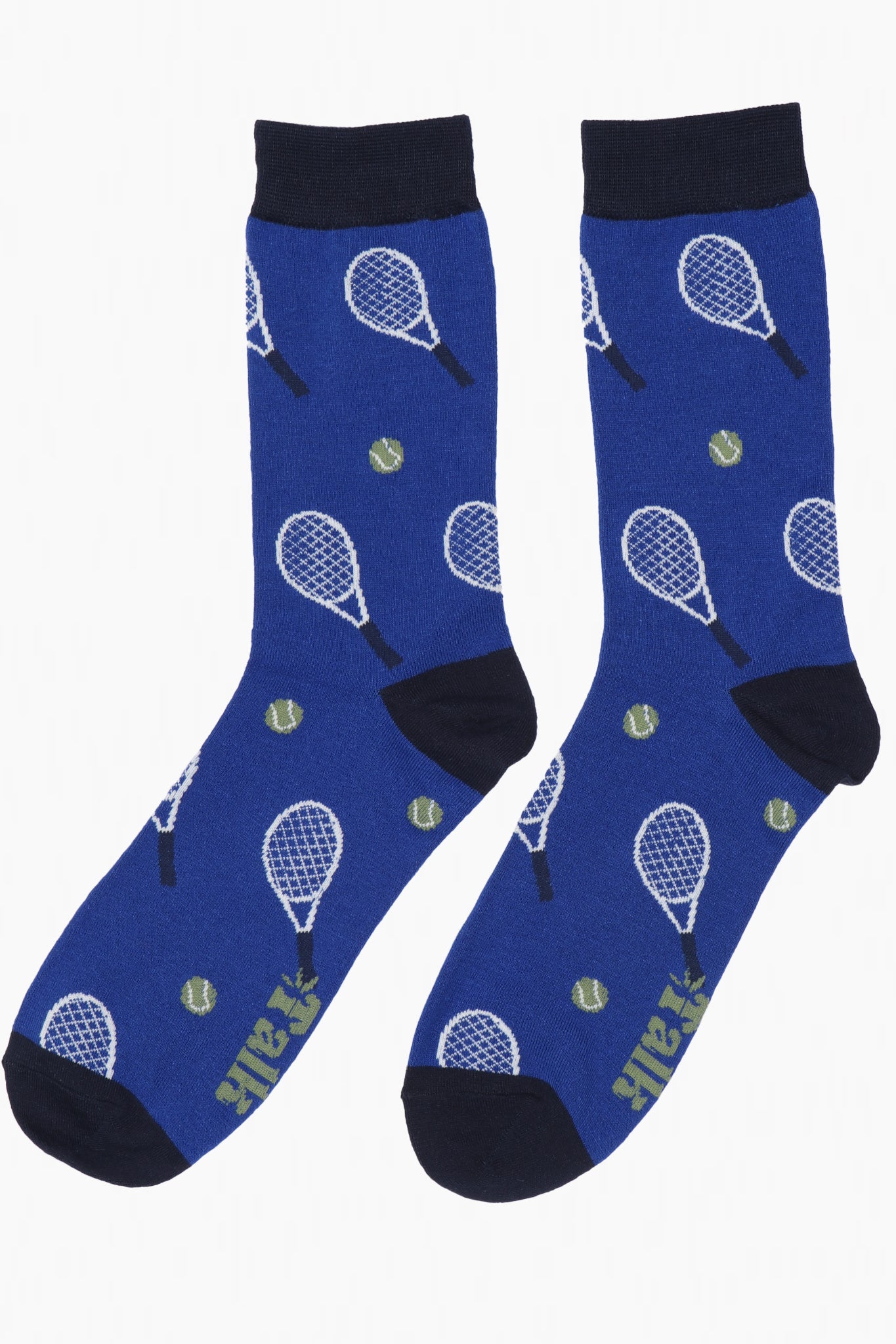 blue tennis socks for men made from eco friendly bamboo