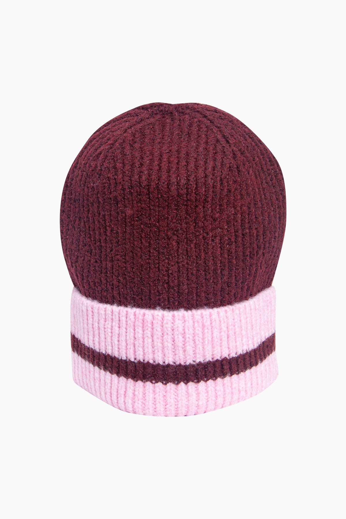 Striped-Beanie-Hat-in-Berry/Pink