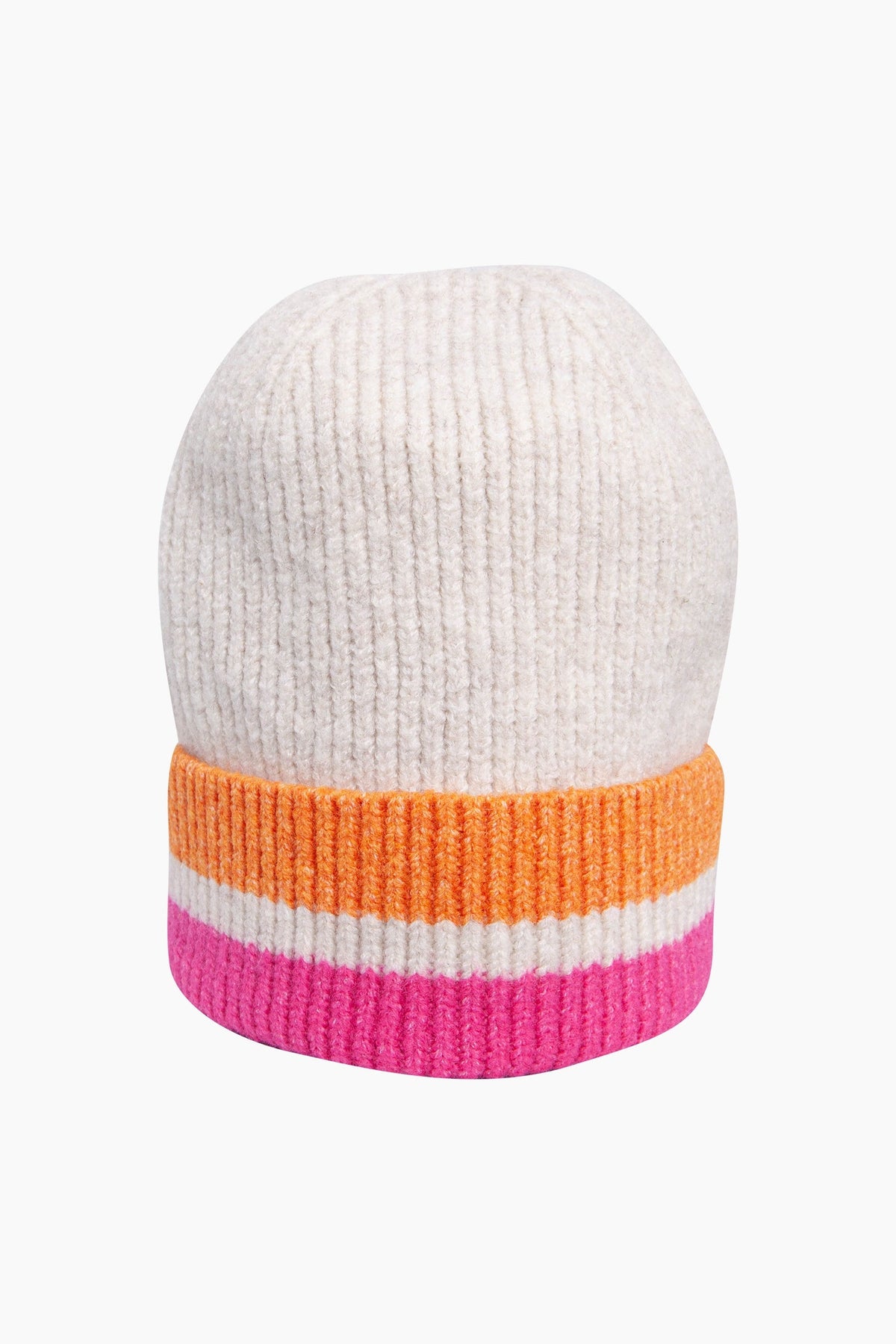 Striped-Beanie-Hat-in-Cream/Pink