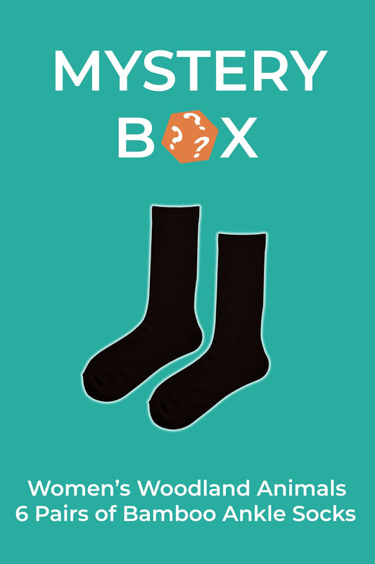 Women's Bamboo Ankle Socks Mystery Box - Multi, Woodland Animals
