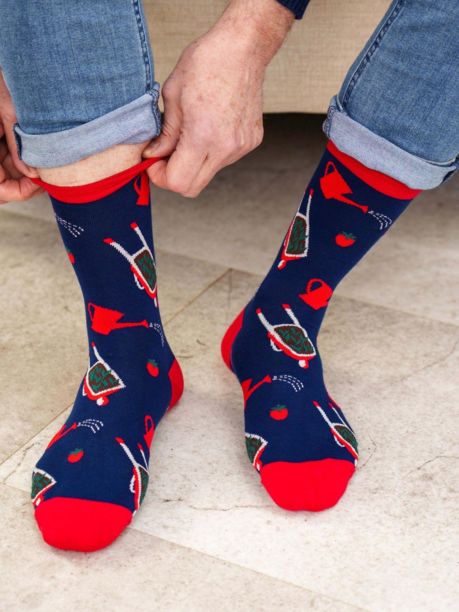 gardening-farming-print-bamboo-socks-in-blue-and-red