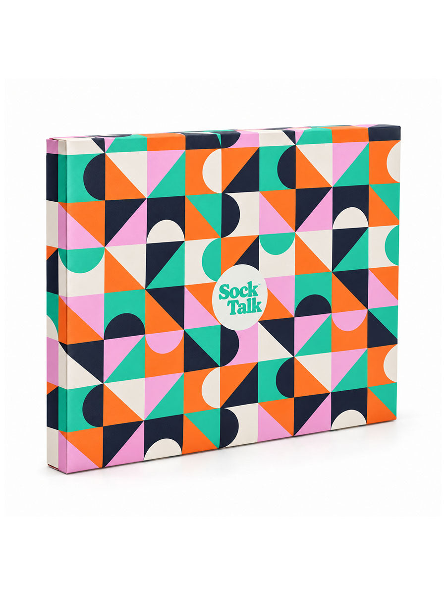 Sock Trio Gift Wrap - Multi, Geometric