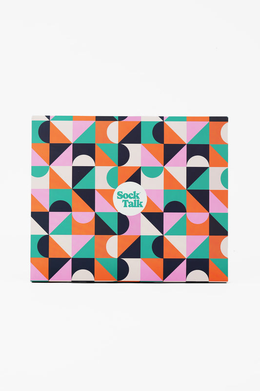 Sock Trio Gift Wrap - Multi, Geometric