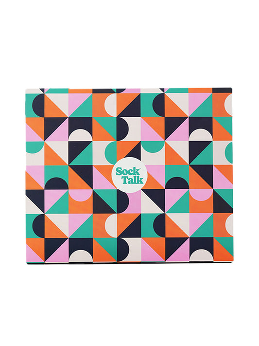 Sock Trio Gift Wrap - Multi, Geometric