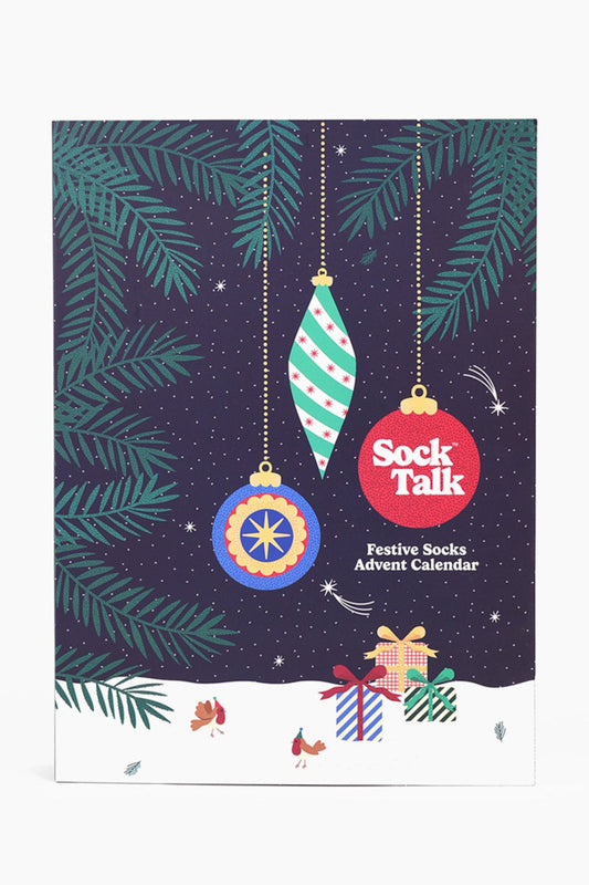 Men's Bamboo Socks Advent Calendar - Navy Blue, Mixed