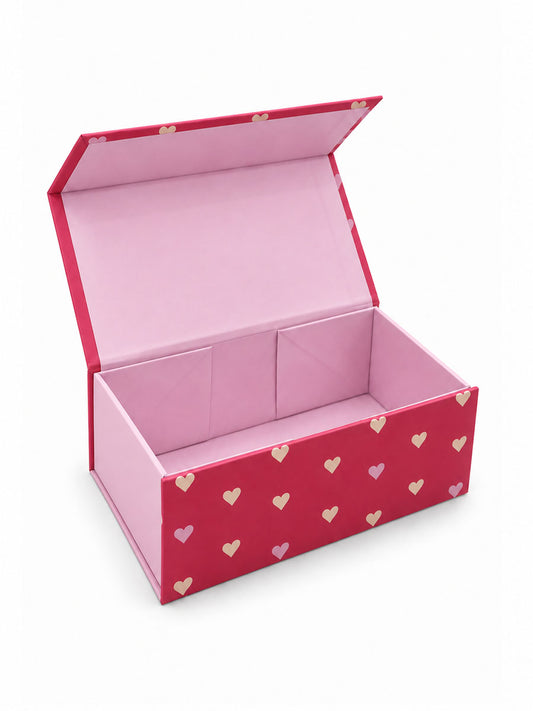 Sock Trio Gift Wrap - Red, Love Hearts