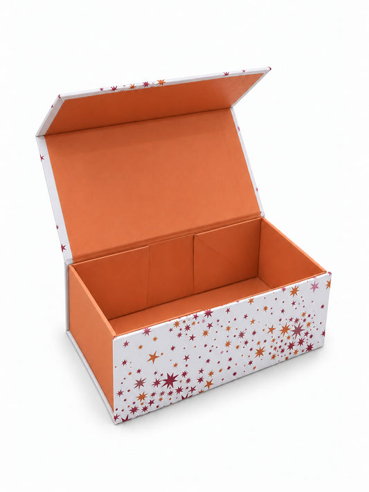 Sock Trio Gift Wrap - Cream/Pink, Stars