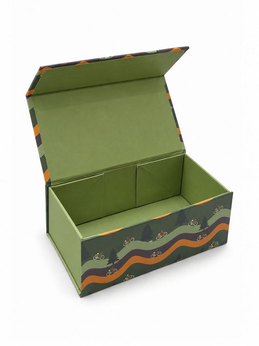Sock Trio Gift Wrap - Green/Yellow, Mountain Bike