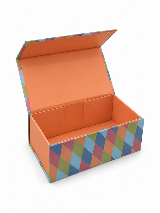 Sock Trio Gift Wrap - Rainbow, Geometric