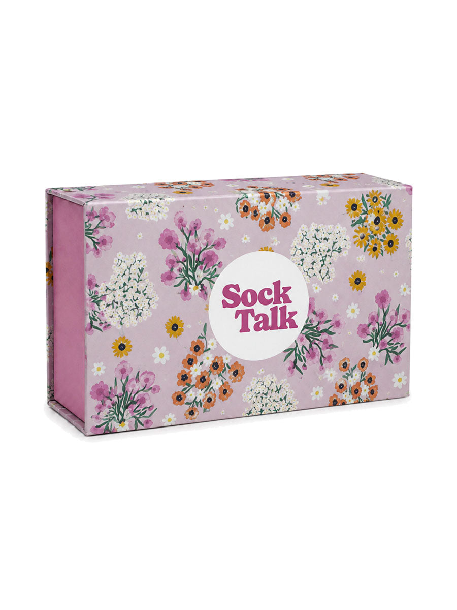 Sock Trio Gift Wrap - Pink, Floral