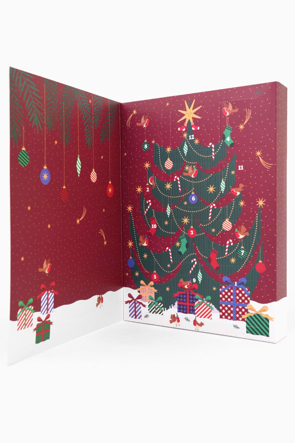 Women's Bamboo Ankle Socks Advent Calendar - Red, Nautical