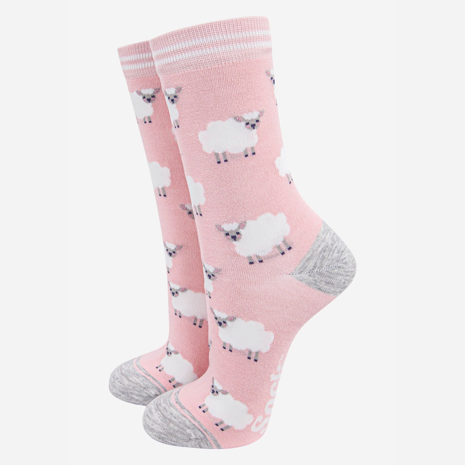 womens-socks-gift-box-pink-farm-animals-sheep-cows-marl