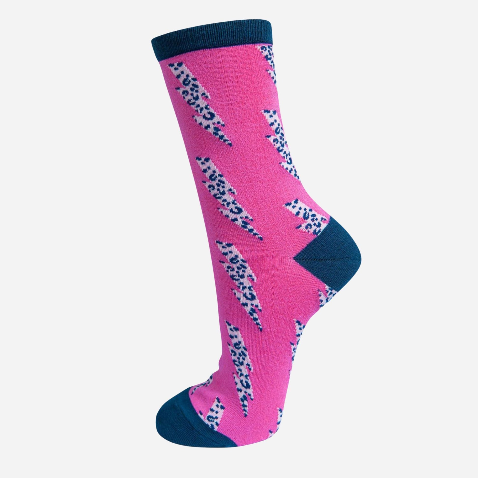 womens-socks-gift-box-pink-lightning-bolts-pink