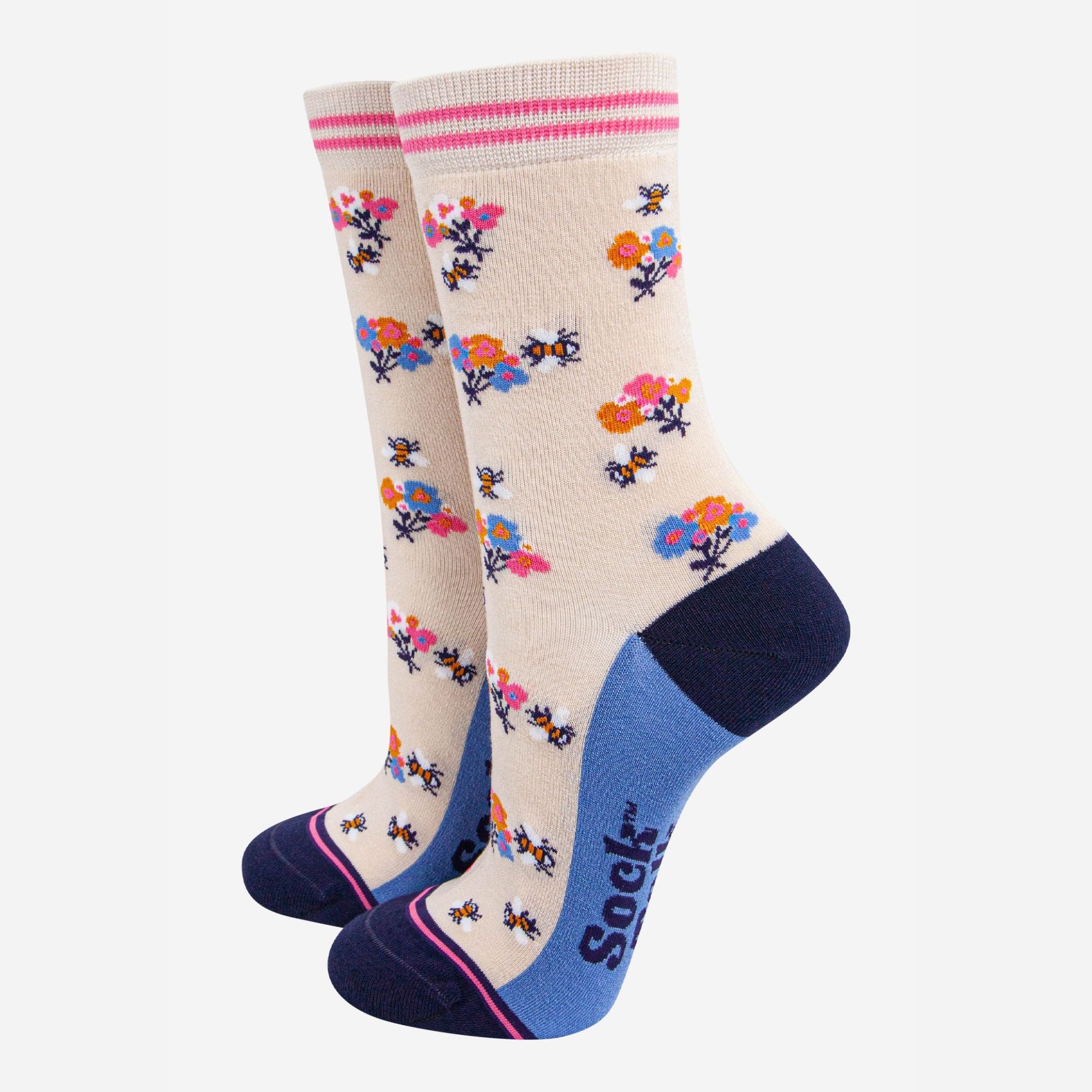 womens-socks-gift-box-multi-floral-posies-cream
