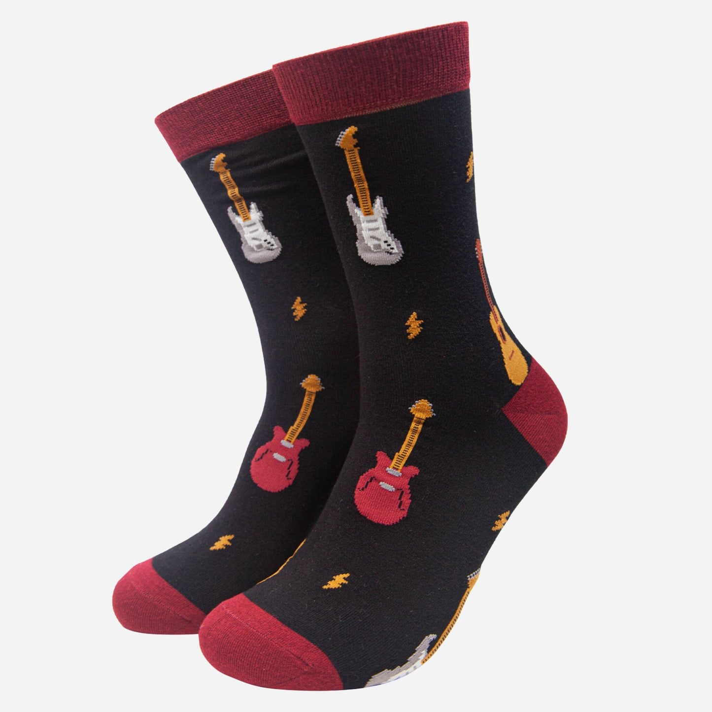 mens-socks-gift-box-black-rock-band-black-guitars