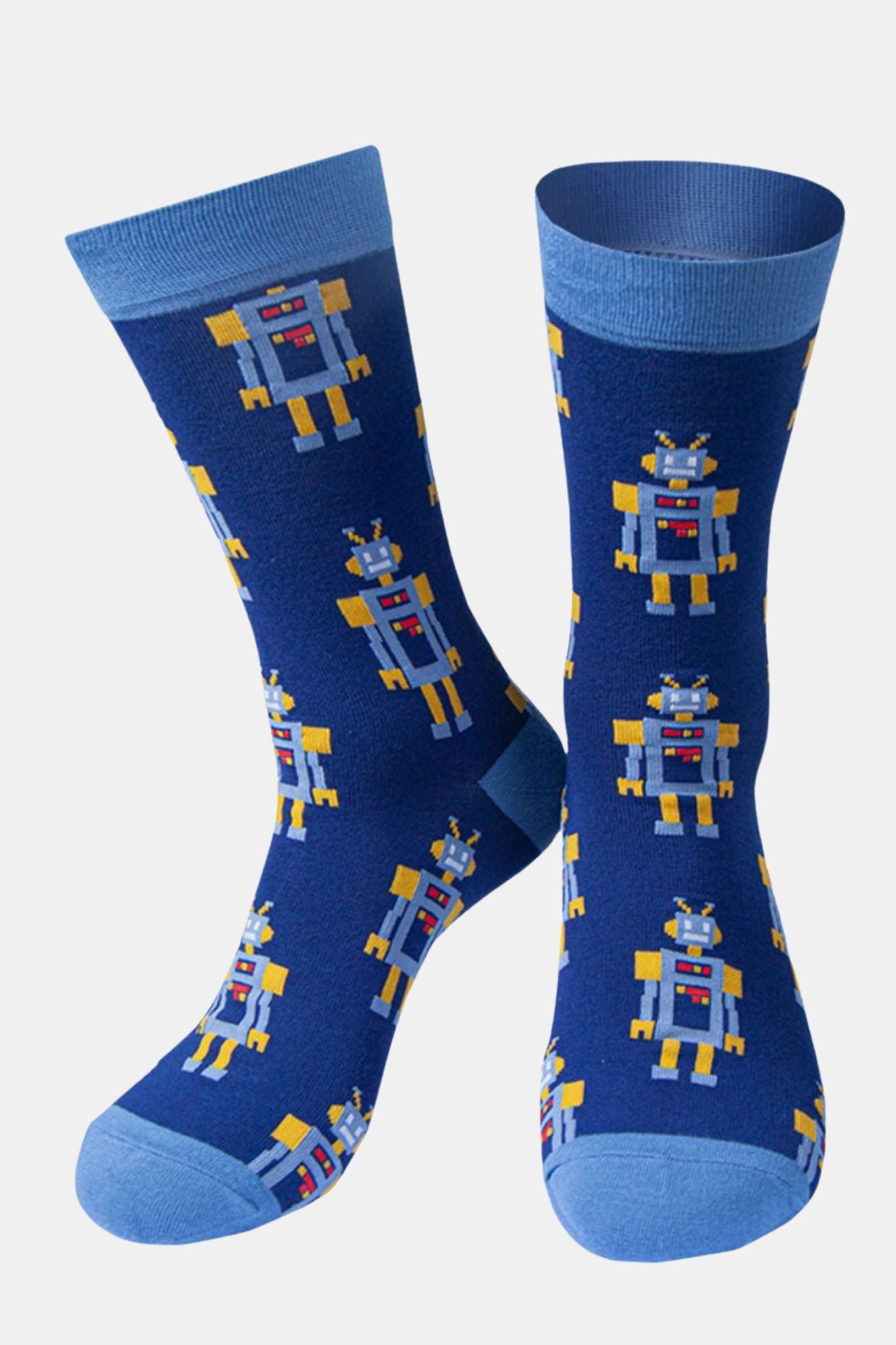 mens-socks-gift-box-black-retro-robots-blue