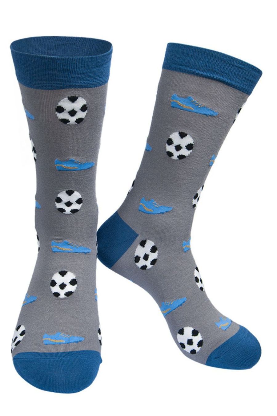 Mens Bamboo Football Socks Soccer Novely Sock Grey