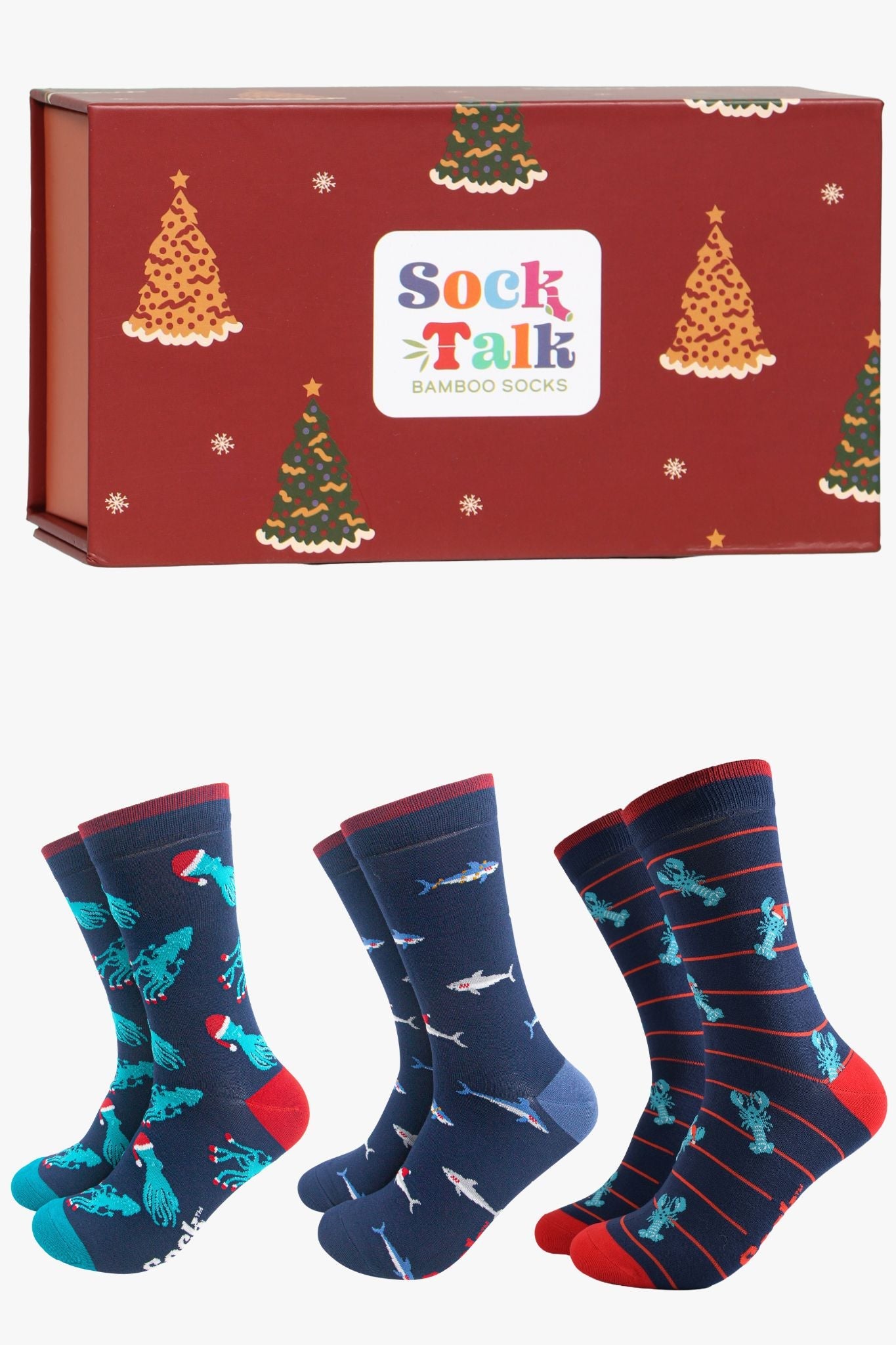 christmas-sealife-bamboo-socks-gift-set-three-pairs-festive-gift box