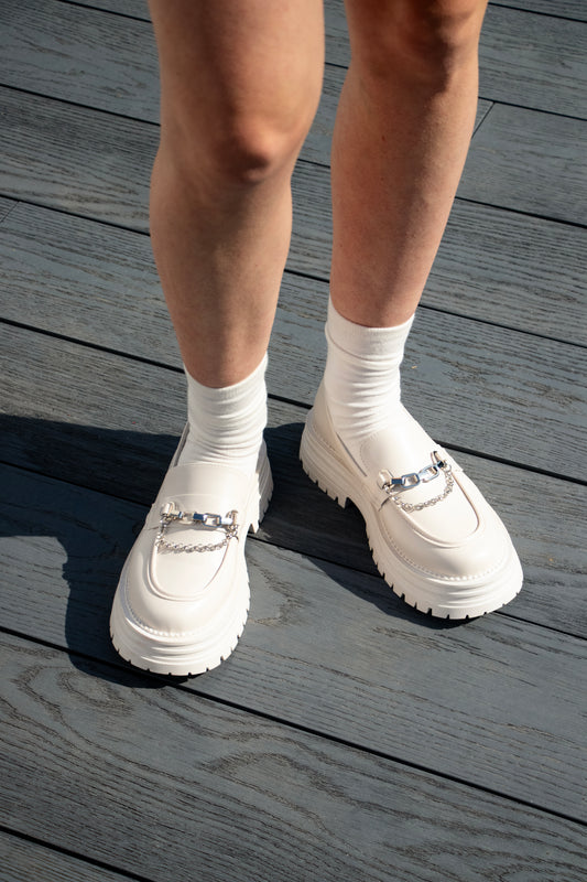 Women's Solid Bamboo Socks - White