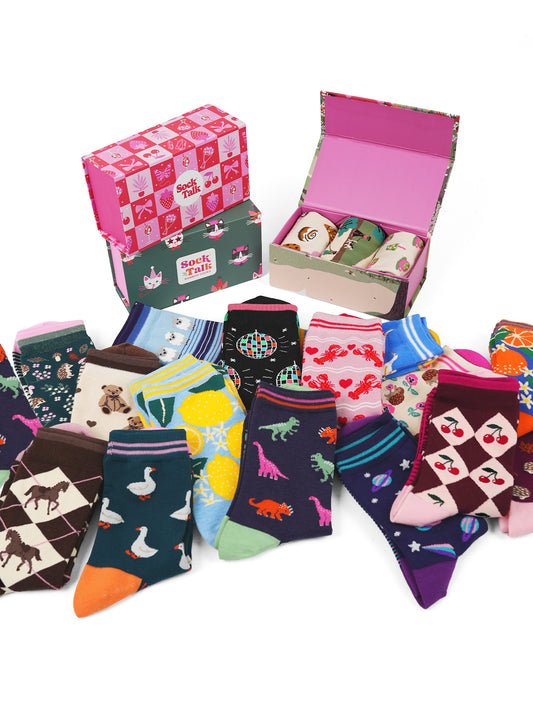 Create Your Own Gift Box - Women's Bamboo Crew Socks