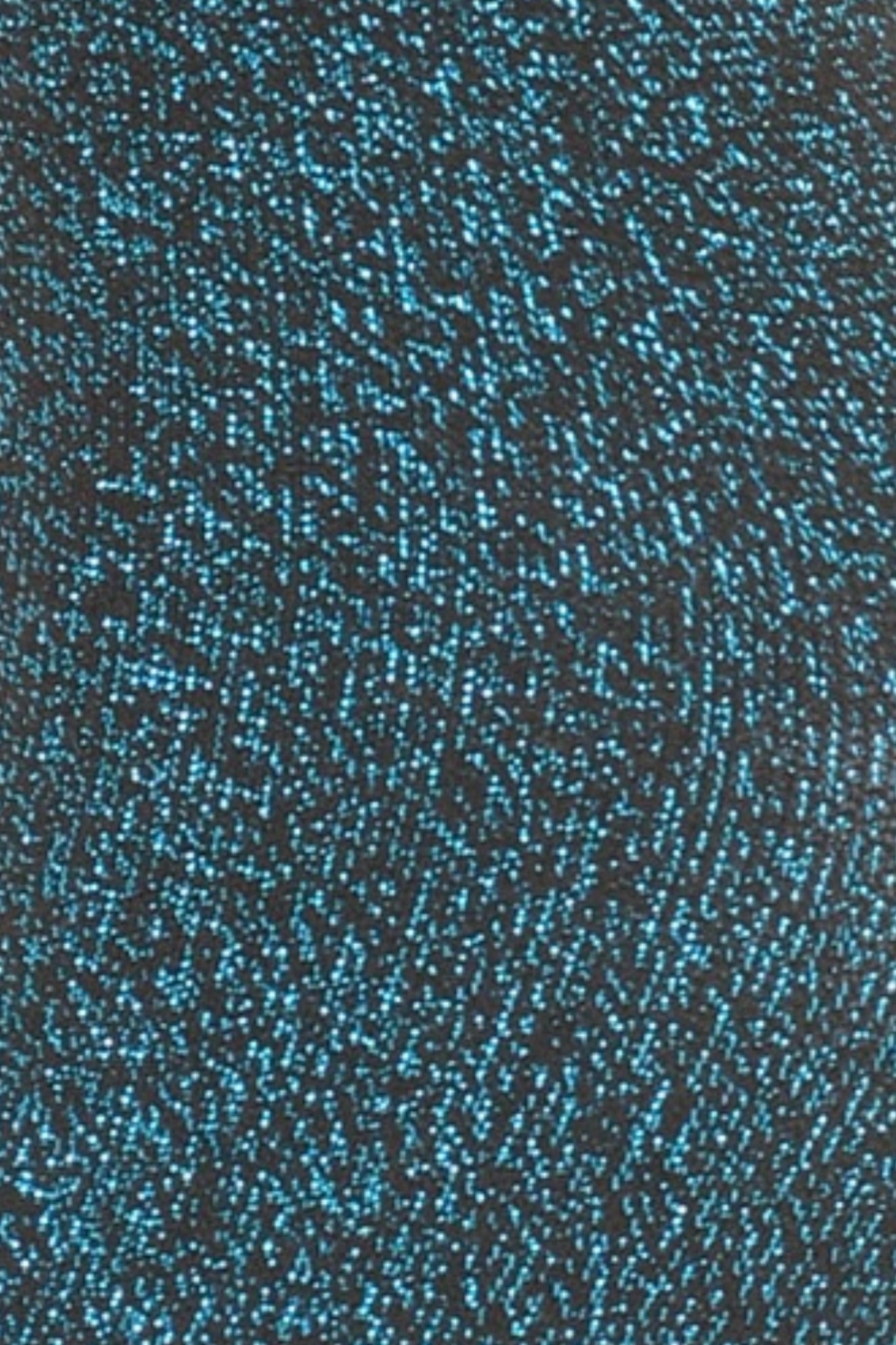 close up of the black and turquoise glitter sparkle 