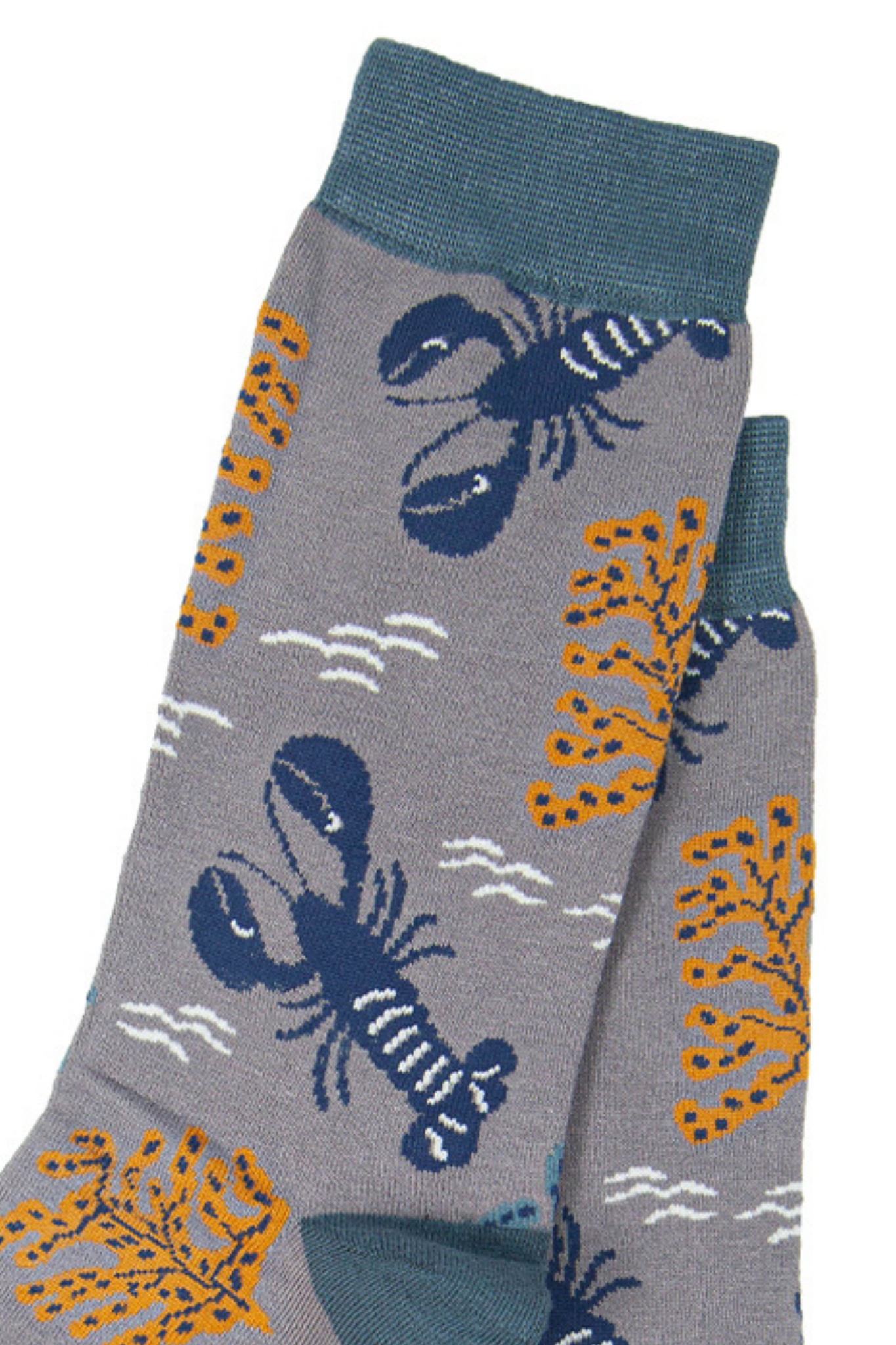 close up of the blue lobster print
