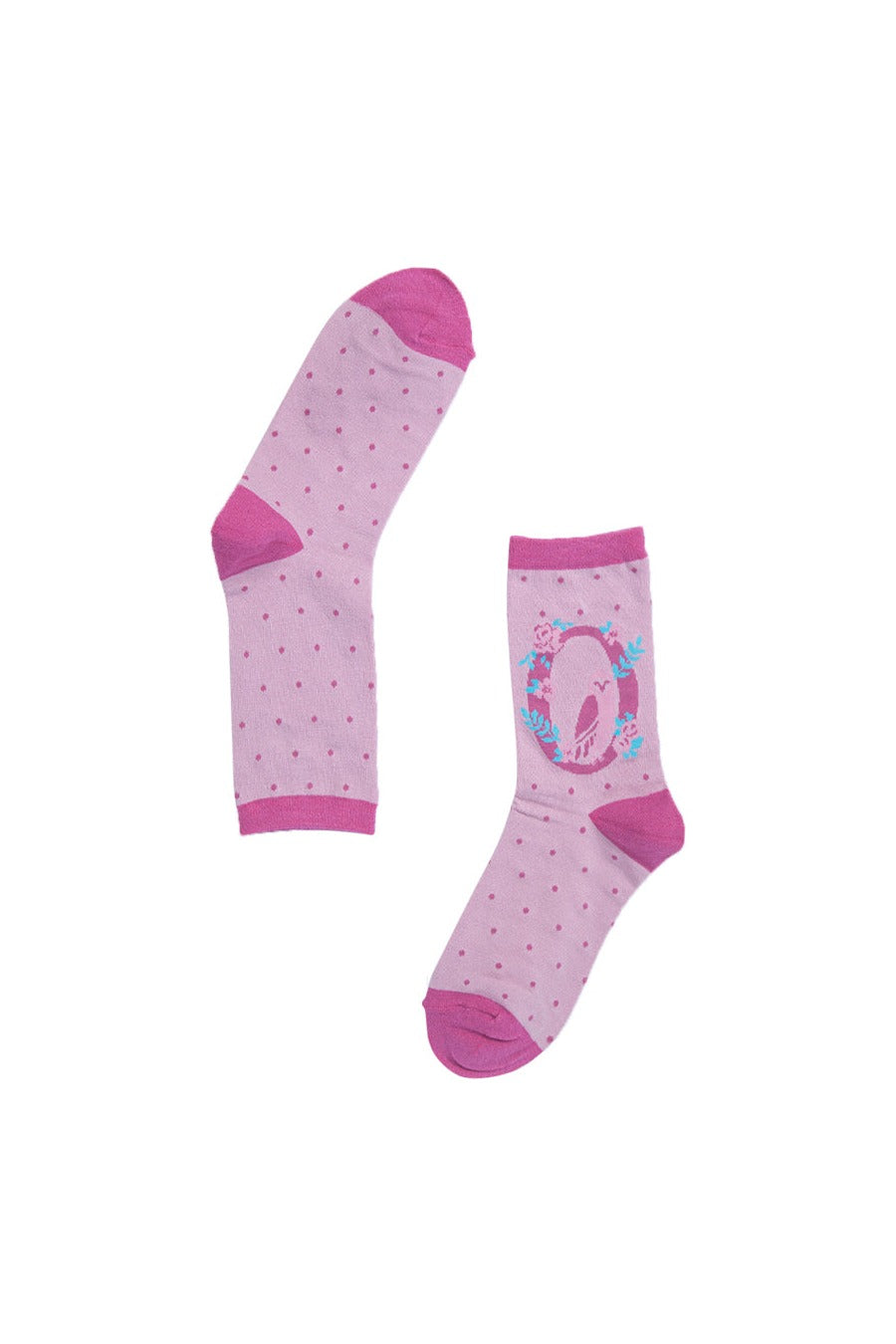 pink bamboo socks with the initial O