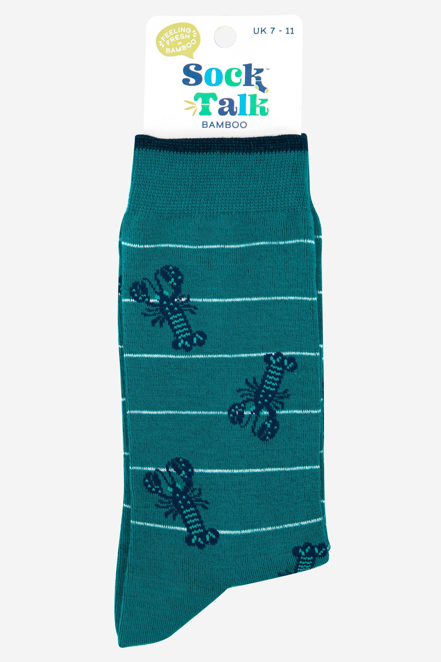mens blue lobster bamboo socks uk size 3-7