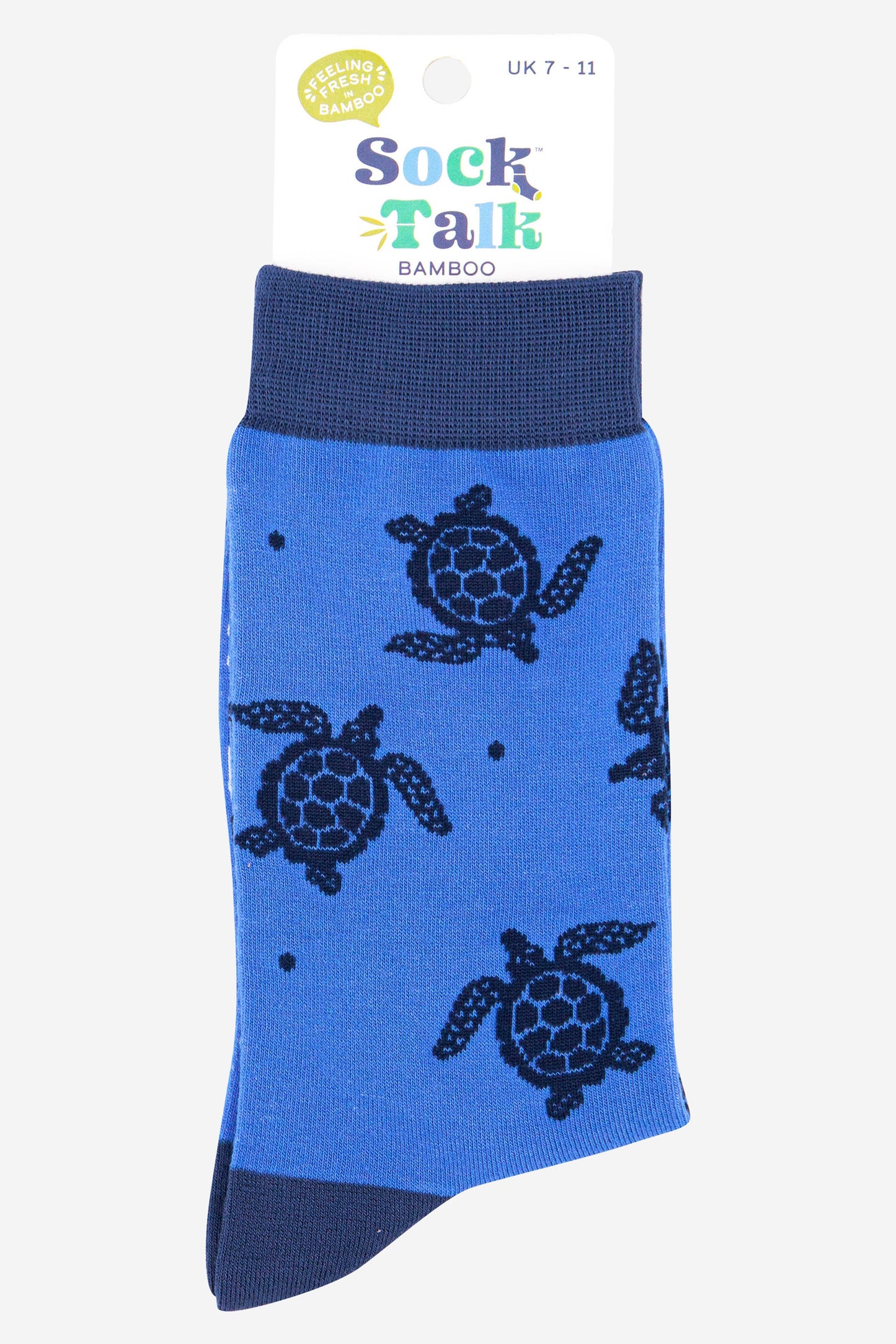 mens blue sea turtle bamboo dress socks uk size 7-11