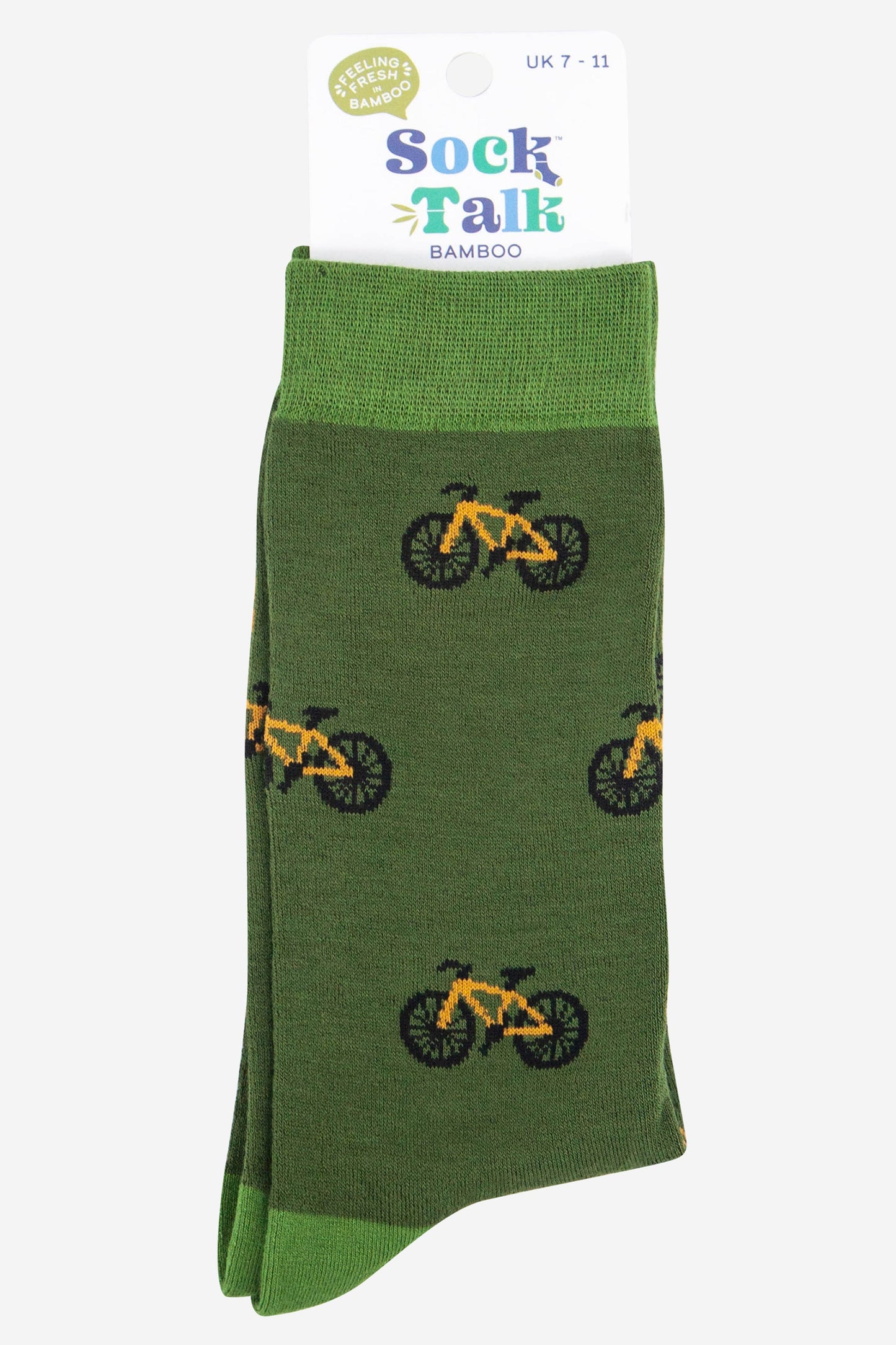 mens green mountain bike novelty socks uk size 7-11
