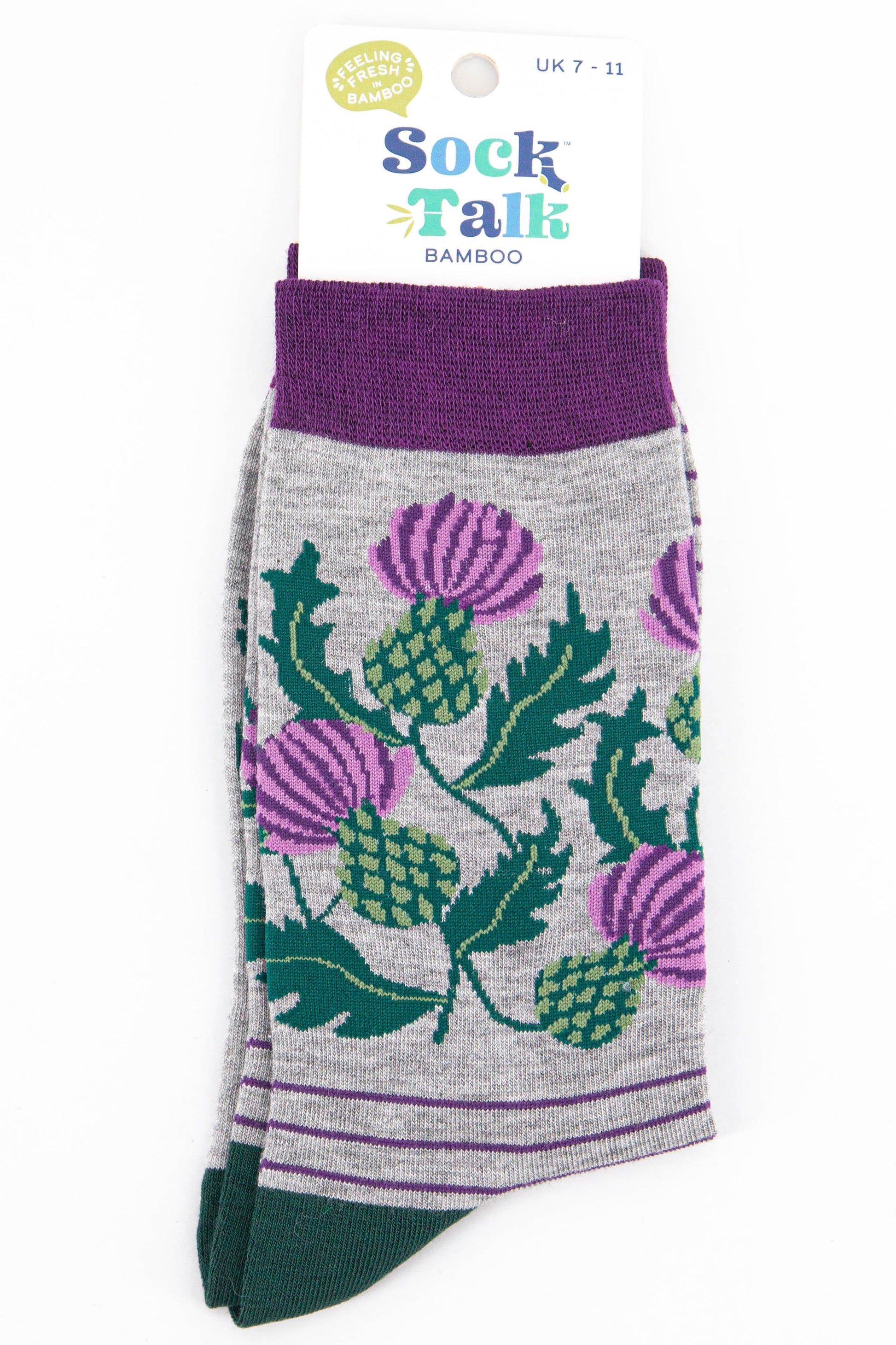 Scottish thistle men's bamboo socks UK size 7-11