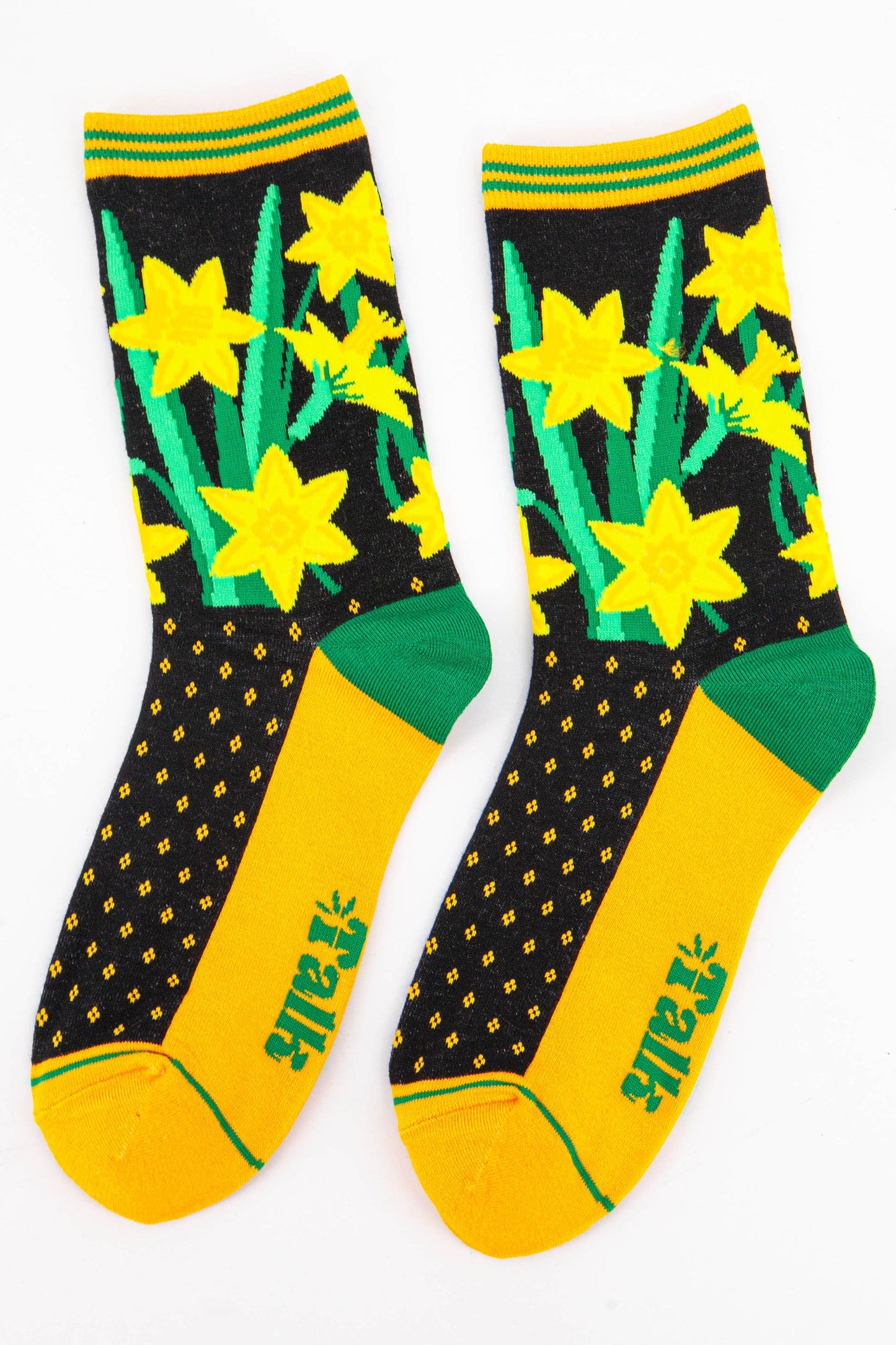 womens daffofil ankle socks in yellow
