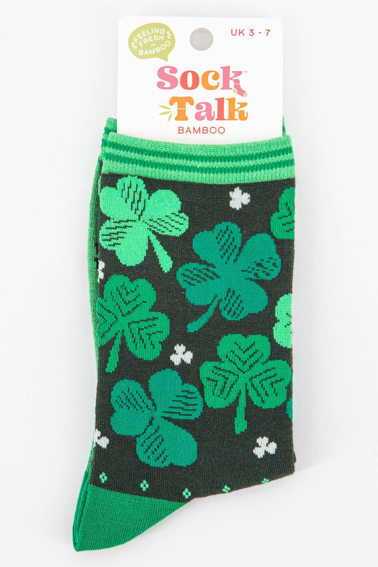 lucky irish shamrock ankle socks for women uk size 3-7